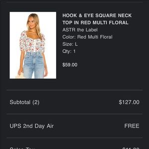 Astr Red Multi Floral Blouse